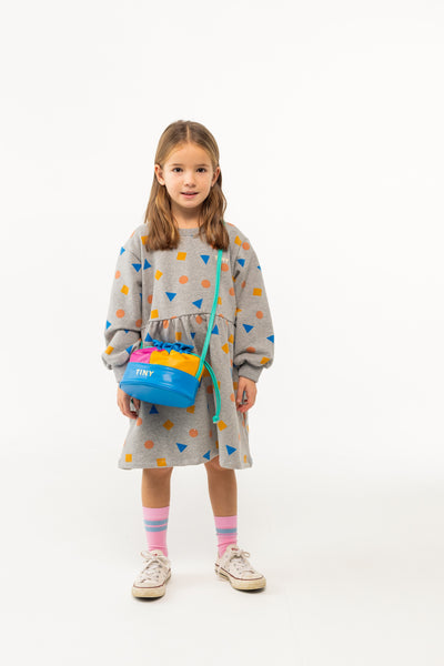 Geometric Dress – medium grey heather