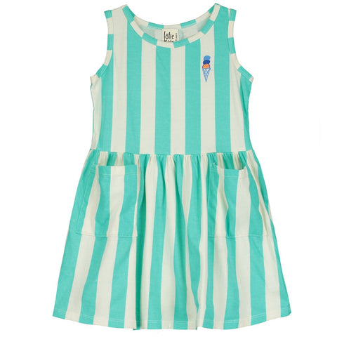 Ice Cream Dress – off white/mint