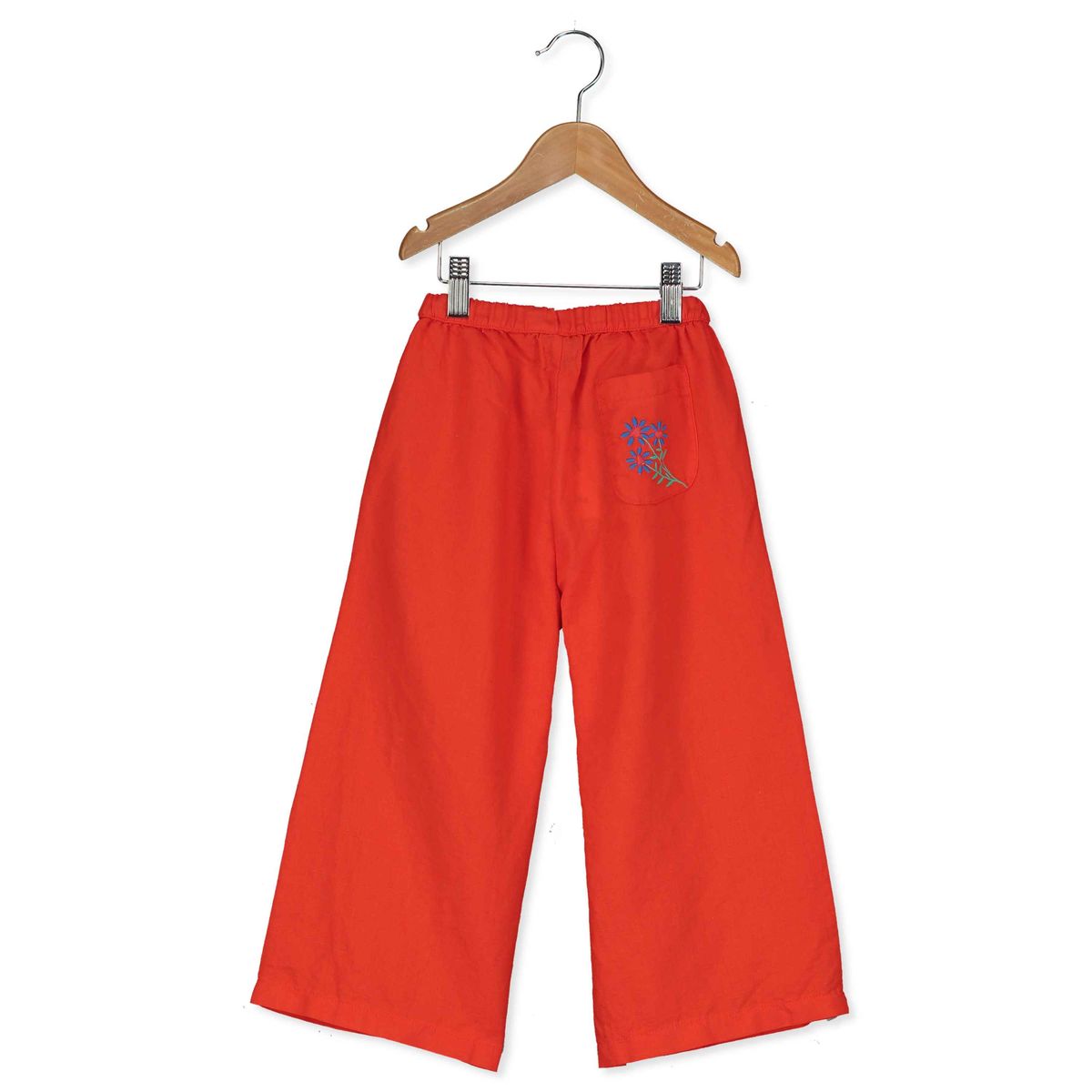 Wide Fit Woven Pants – coral red