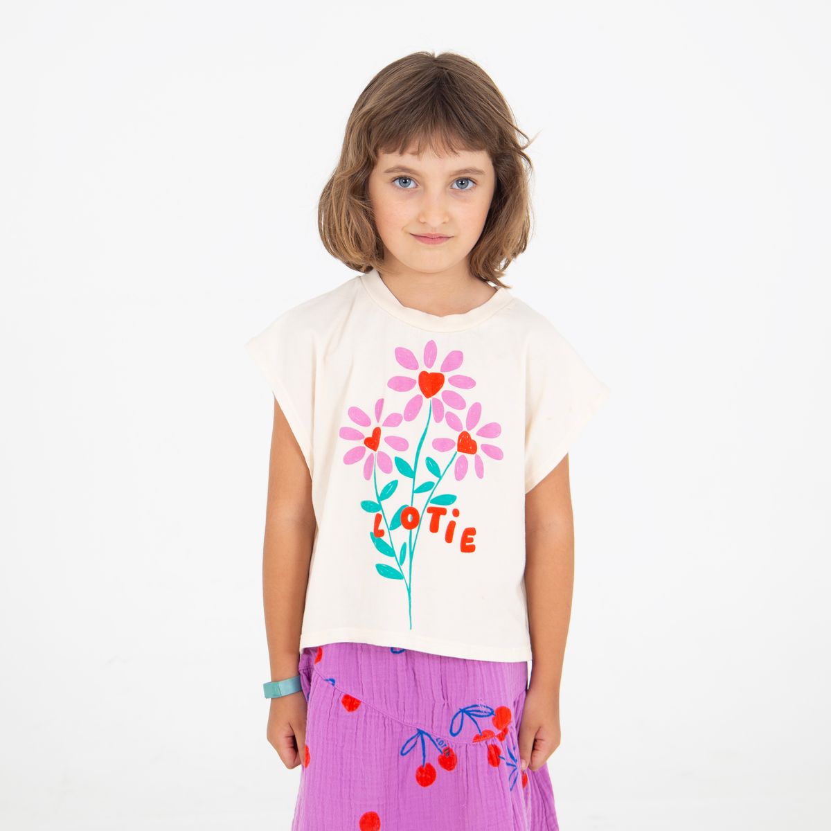 Flowers Crop Top - off white