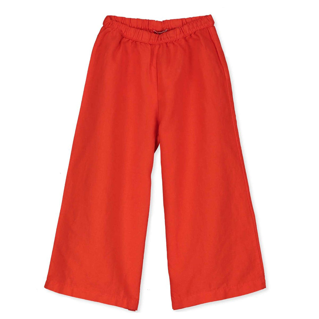 Wide Fit Woven Pants – coral red