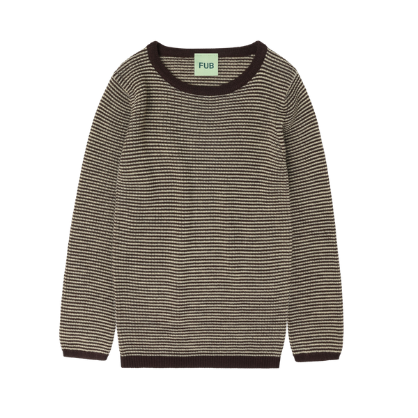 Rib Blouse – mocca/wheat