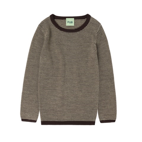 Rib Blouse – mocca/wheat