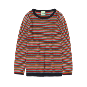 Rib Blouse – multi stripe