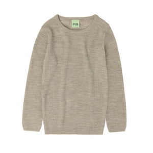 Rib Blouse – oat melange