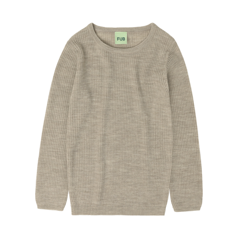 Rib Blouse – oat melange