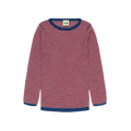 Rib Blouse – ecru/classic red/deep indigo