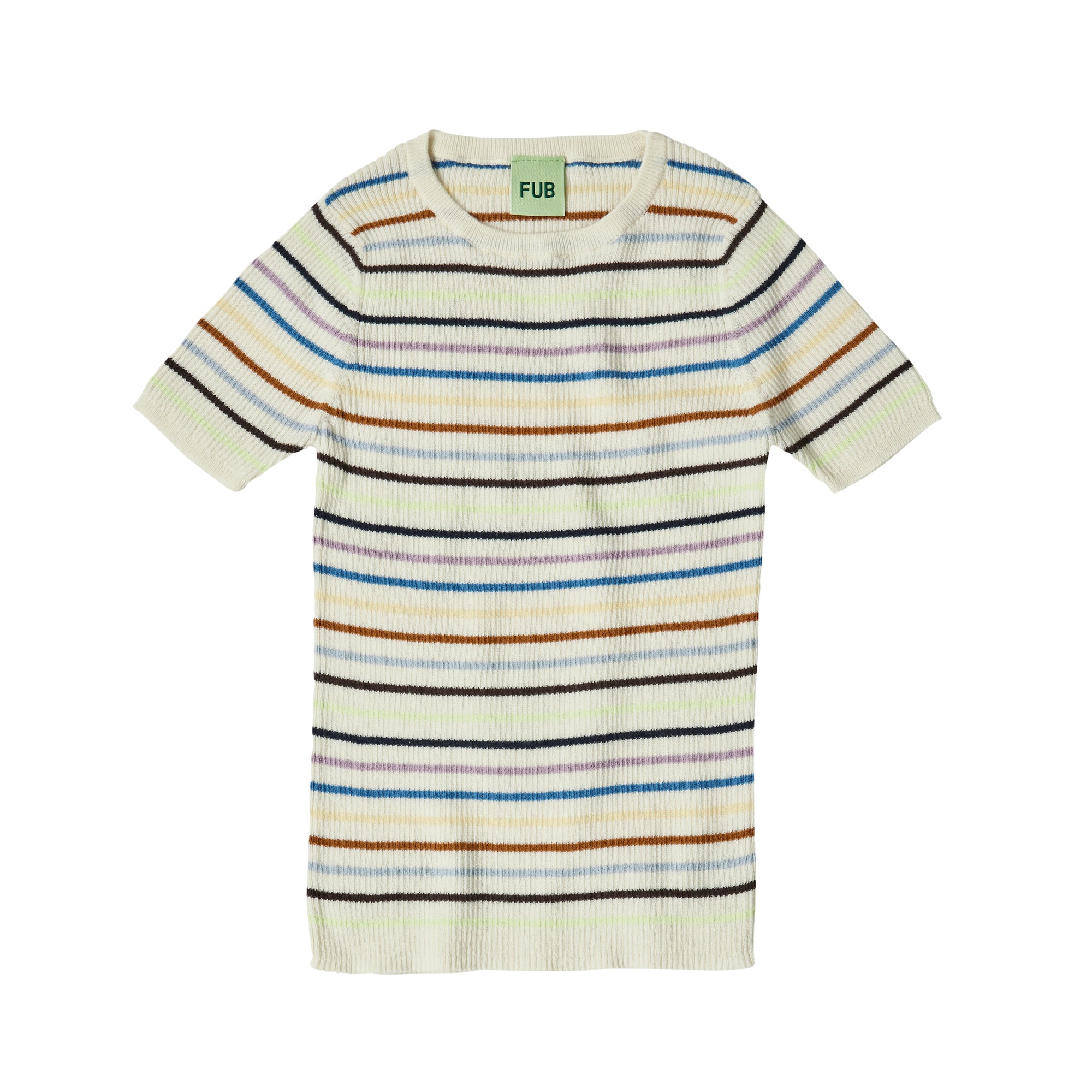 Rib Tee – multi stripe