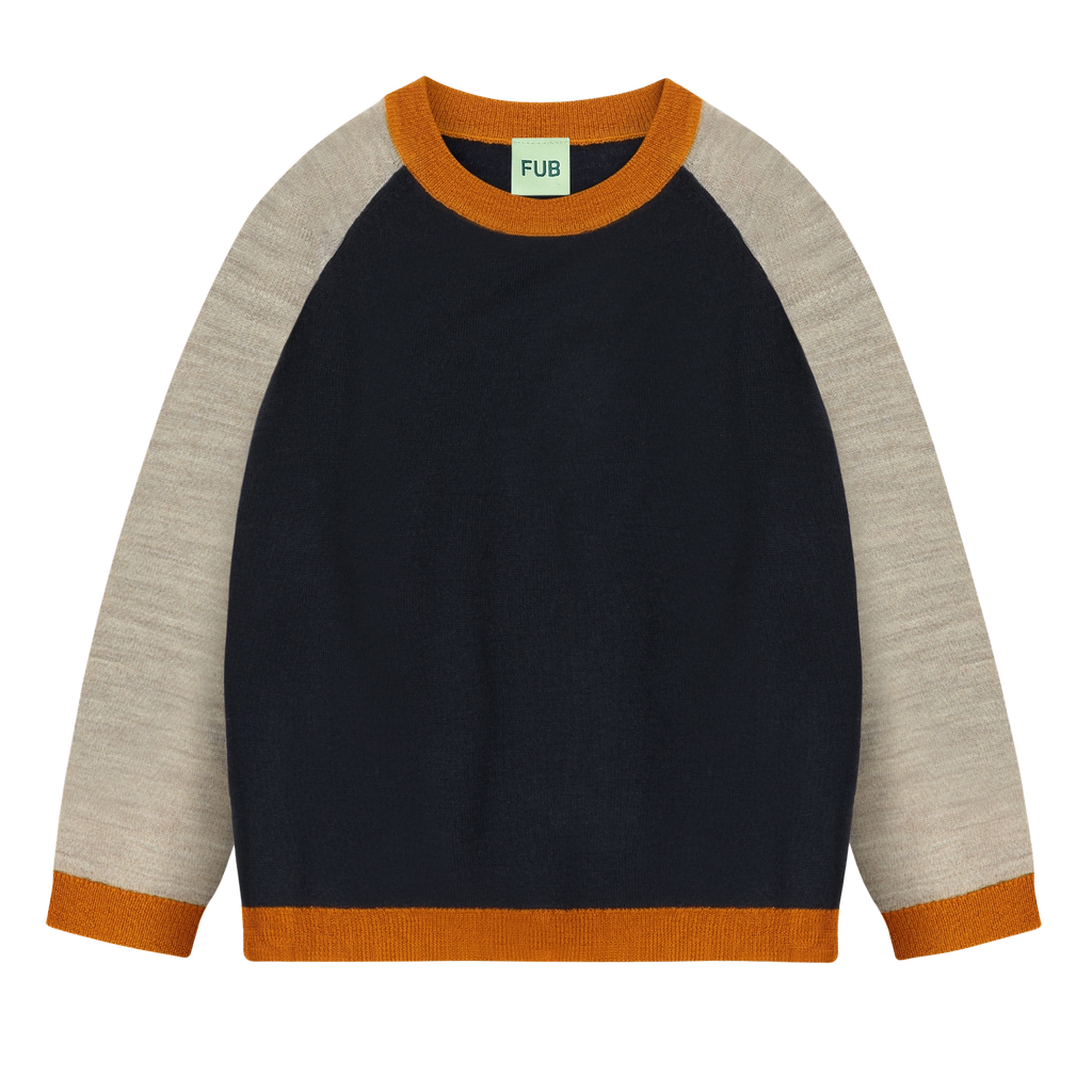 Colour Block Blouse – dark navy