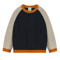 Colour Block Blouse – dark navy