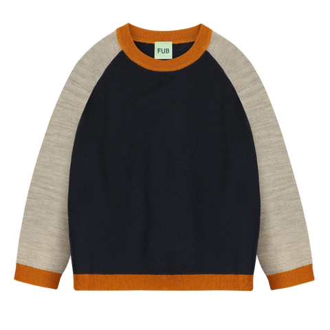 Colour Block Blouse – dark navy