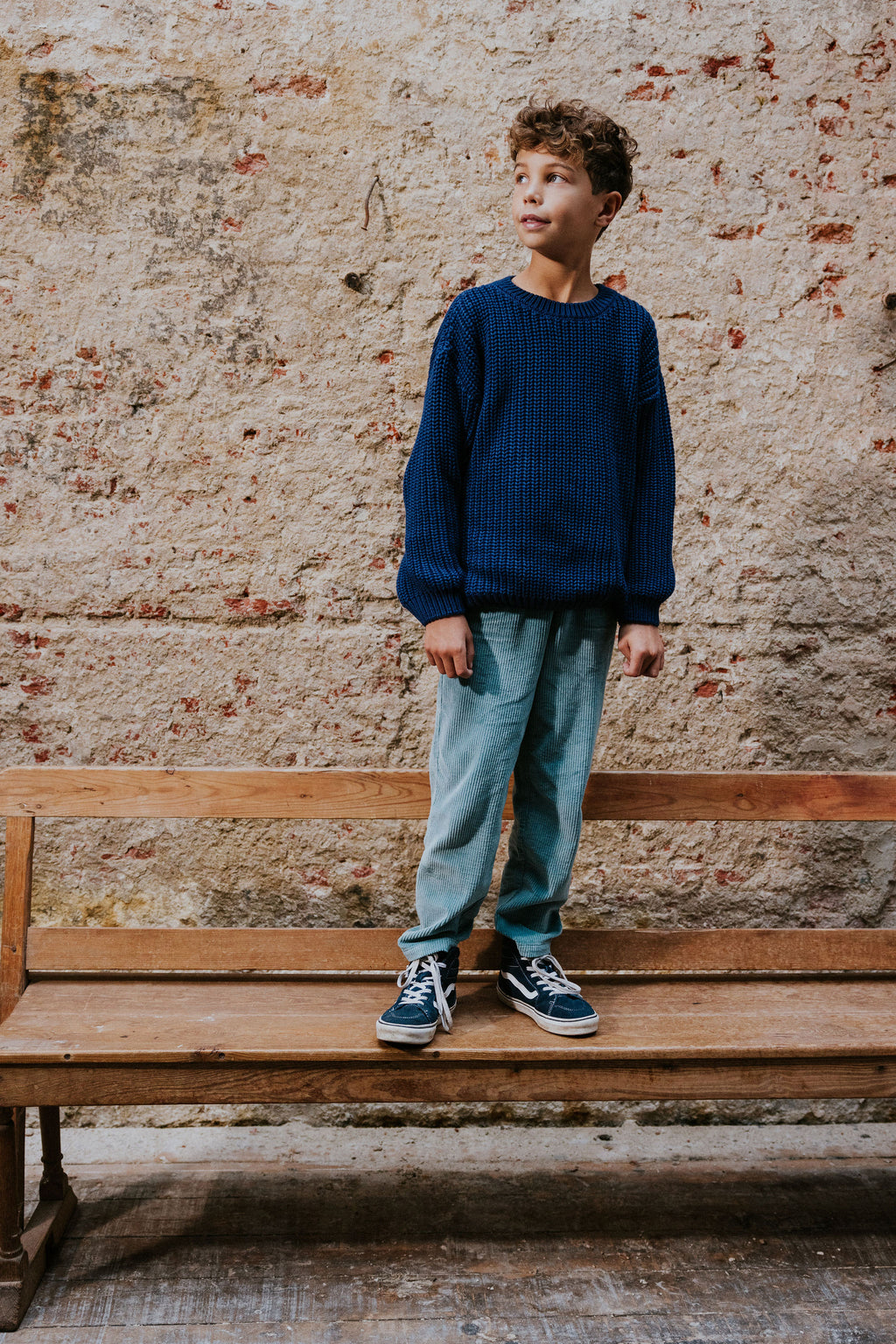 Chunky Knitted Sweater – navy