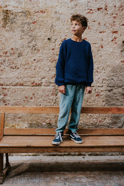 Chunky Knitted Sweater – navy