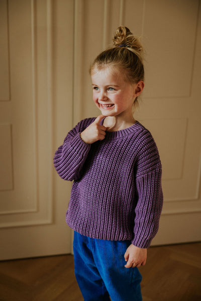 Chunky Knitted Sweater – amethyst