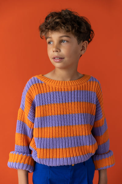 Chunky Knitted Sweater – Happy Stripes
