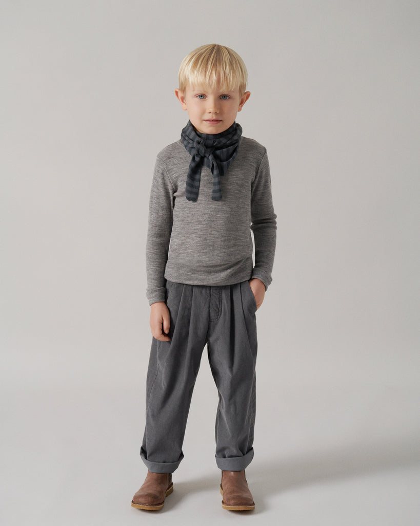 Tamra Wool Rib Longsleeve – grey melange