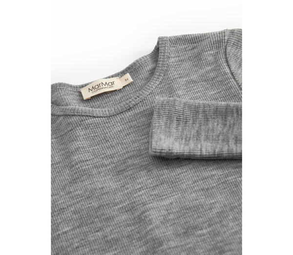 Tamra Wool Rib Longsleeve – grey melange