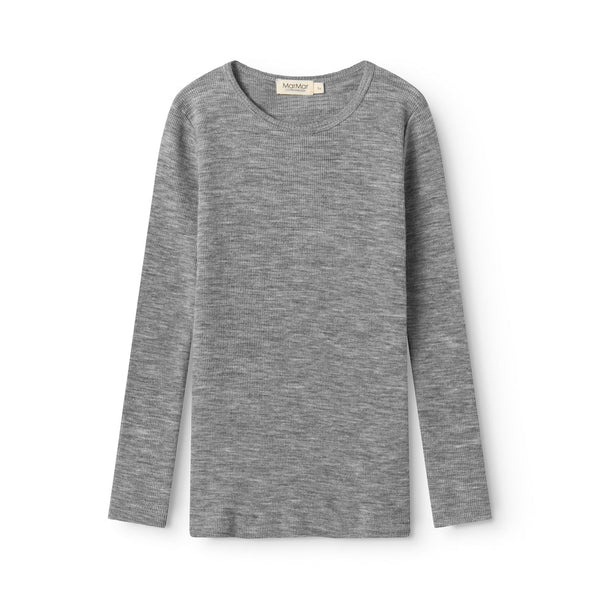 Tamra Wool Rib Longsleeve – grey melange