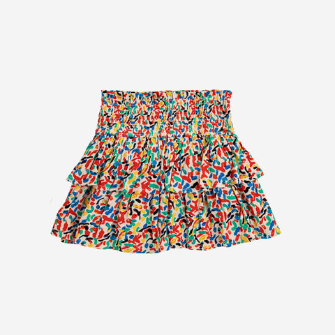 Confetti All Over Woven Ruffle Skirt