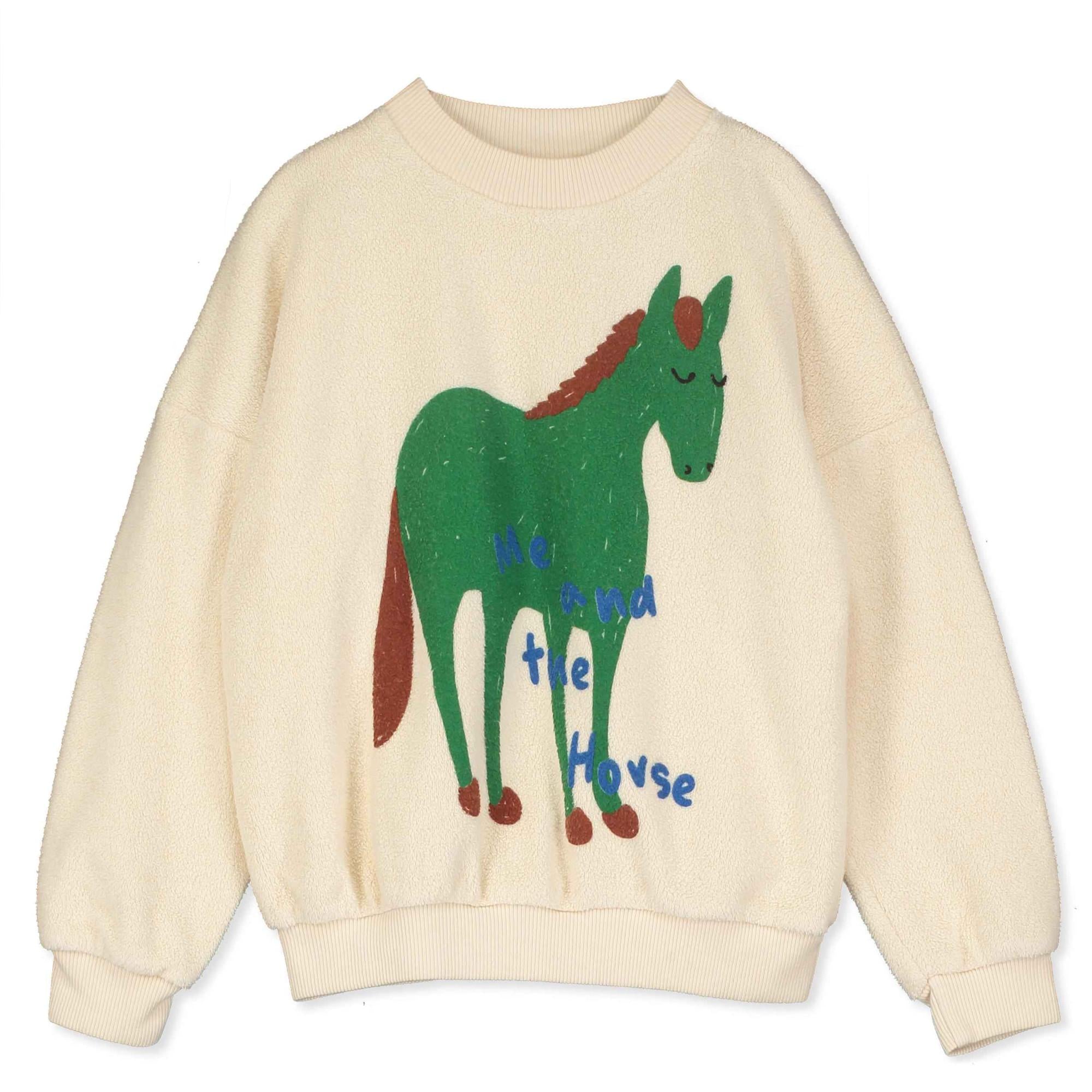 Me & The Horse Teddy Sweatshirt – off-white