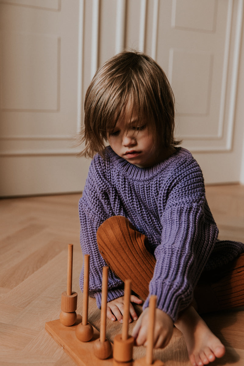 Chunky Knitted Sweater – violet
