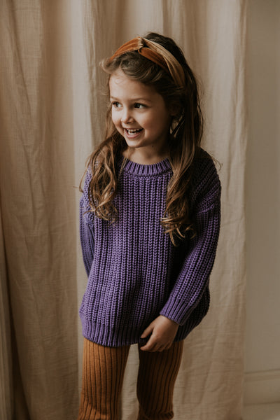 Chunky Knitted Sweater – violet