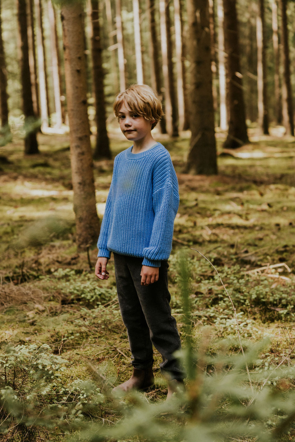 Chunky Knitted Sweater – cornflower