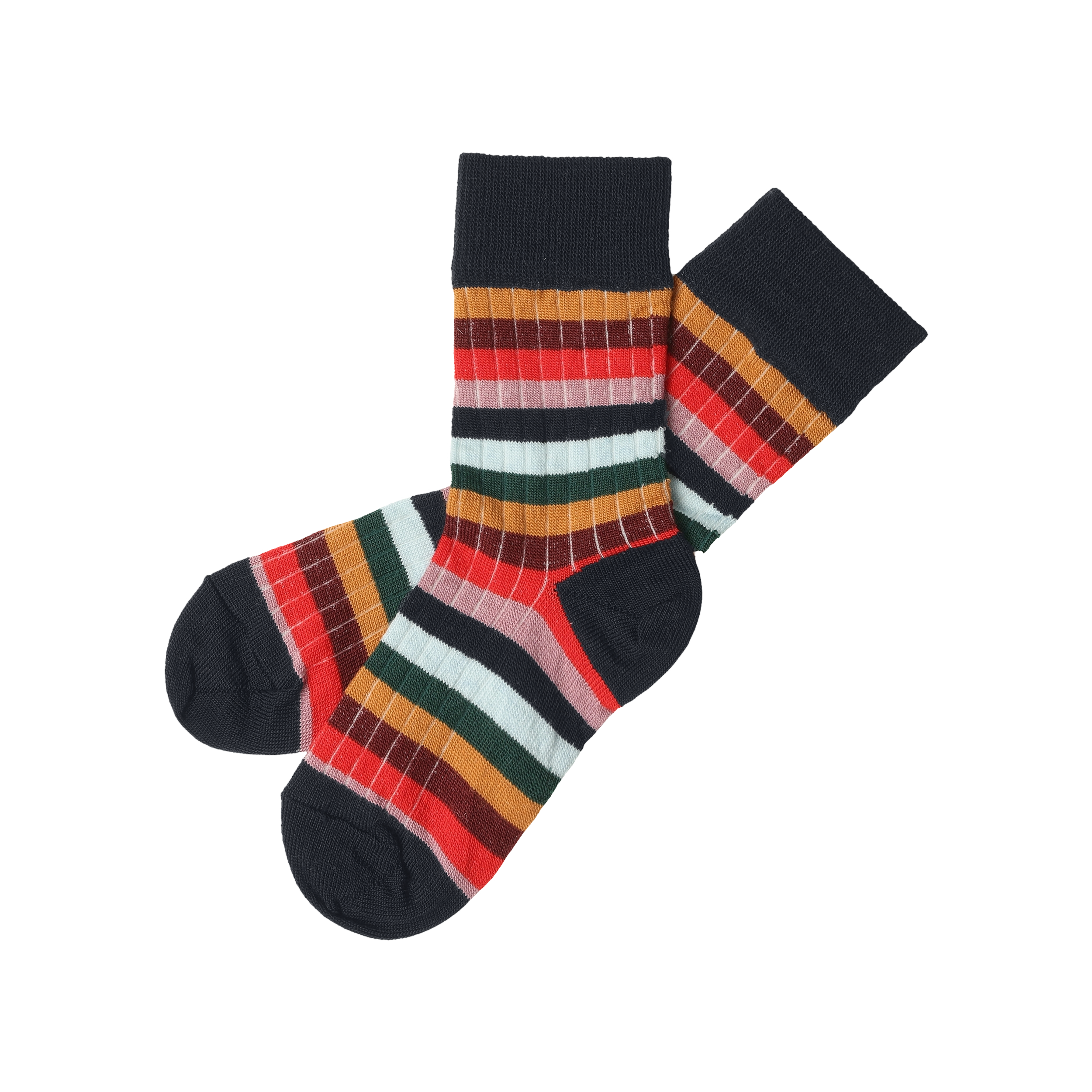 Classic Stripe Socks – dark navy/multi stripe