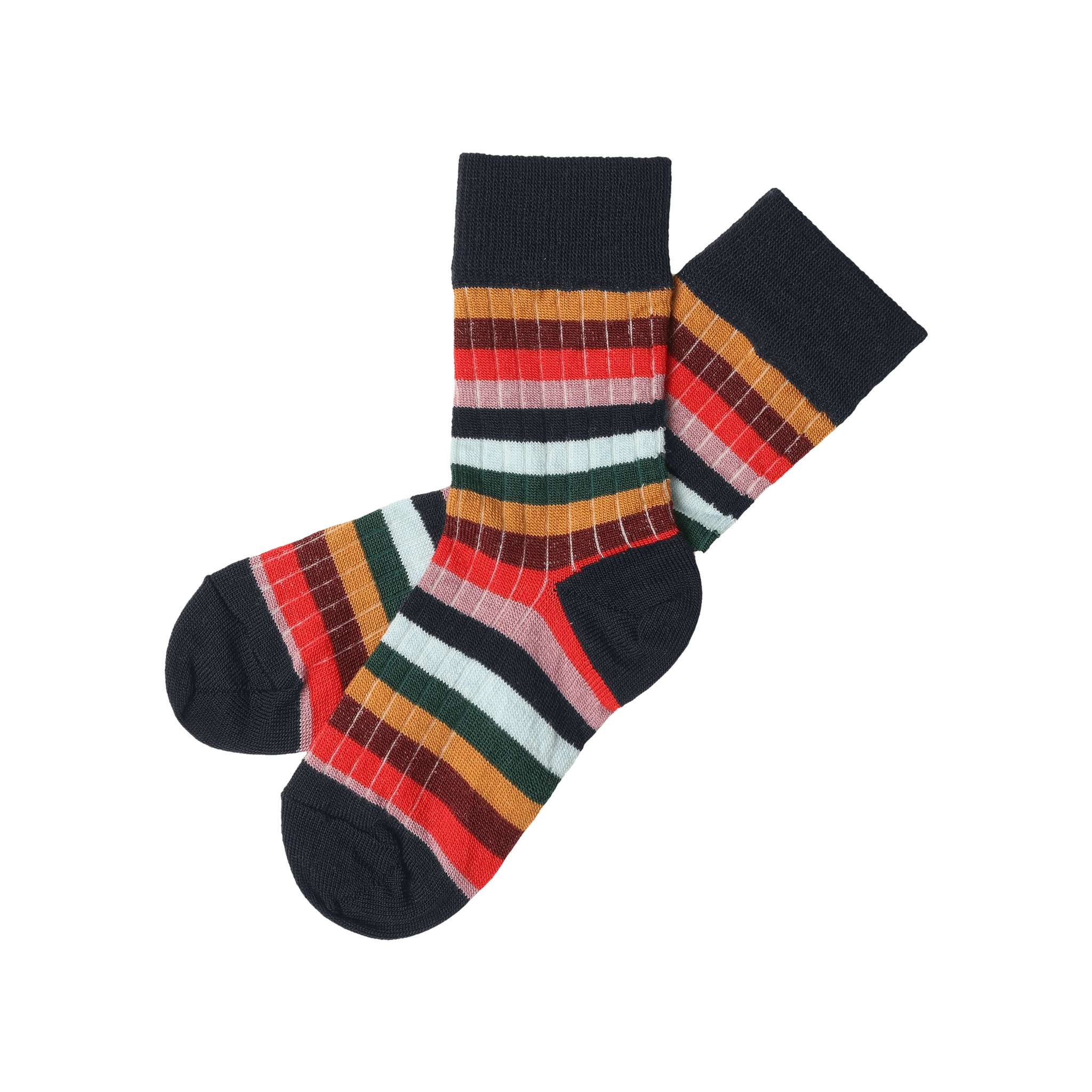 Classic Stripe Socks – dark navy/multi stripe