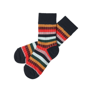 Classic Stripe Socks – dark navy/multi stripe