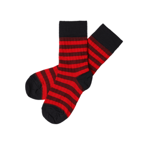 Classic Stripe Socks – dark navy/signal red