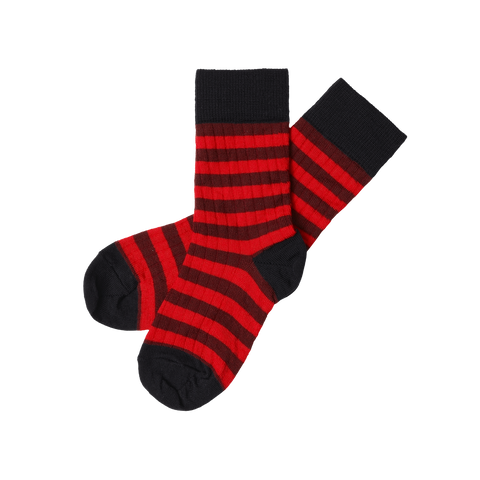 Classic Stripe Socks – dark navy/signal red