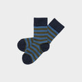 Classic Striped Socks - dark navy/moss