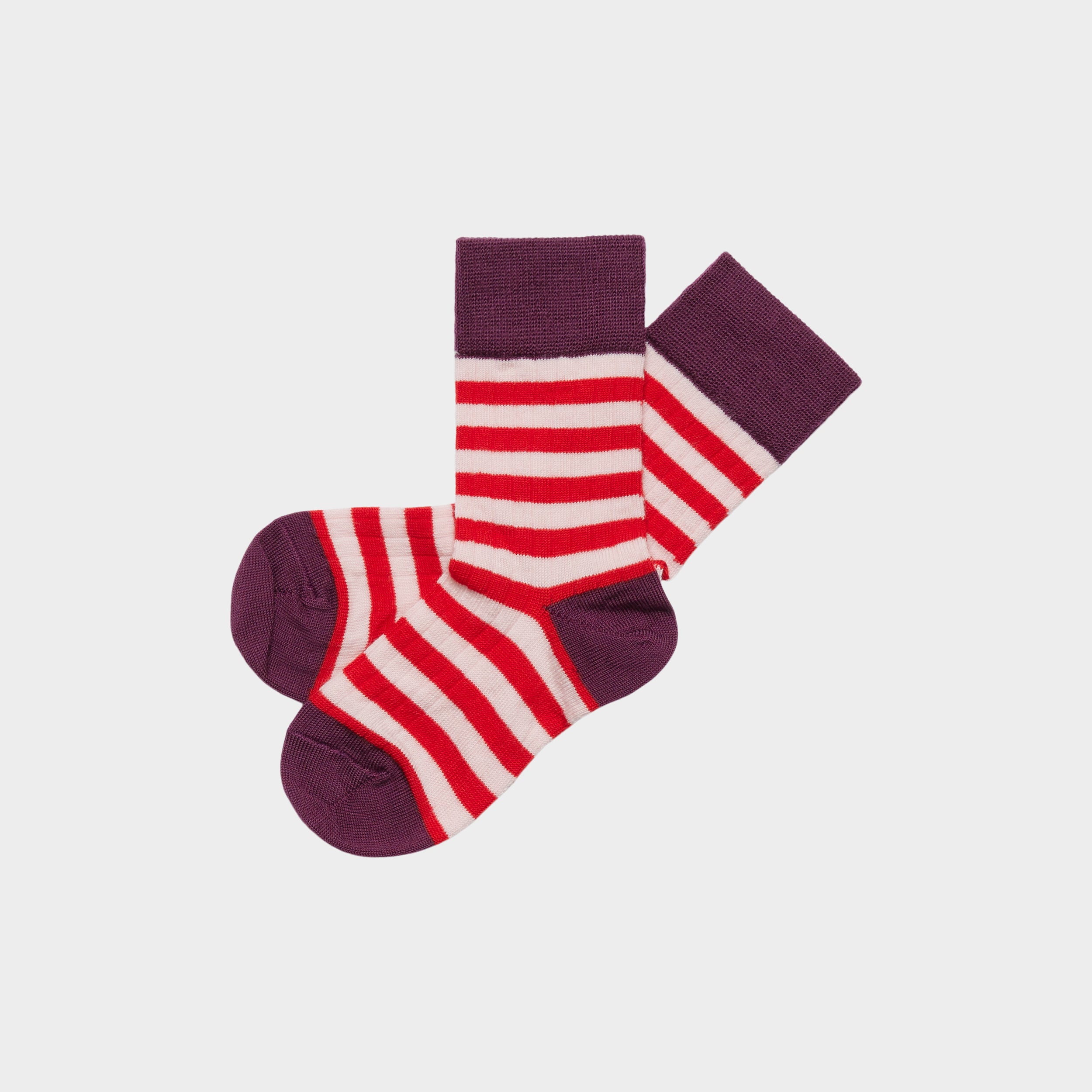 Classic Striped Socks - violet/classic red