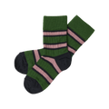 Two Tone Stripe Socks – forest