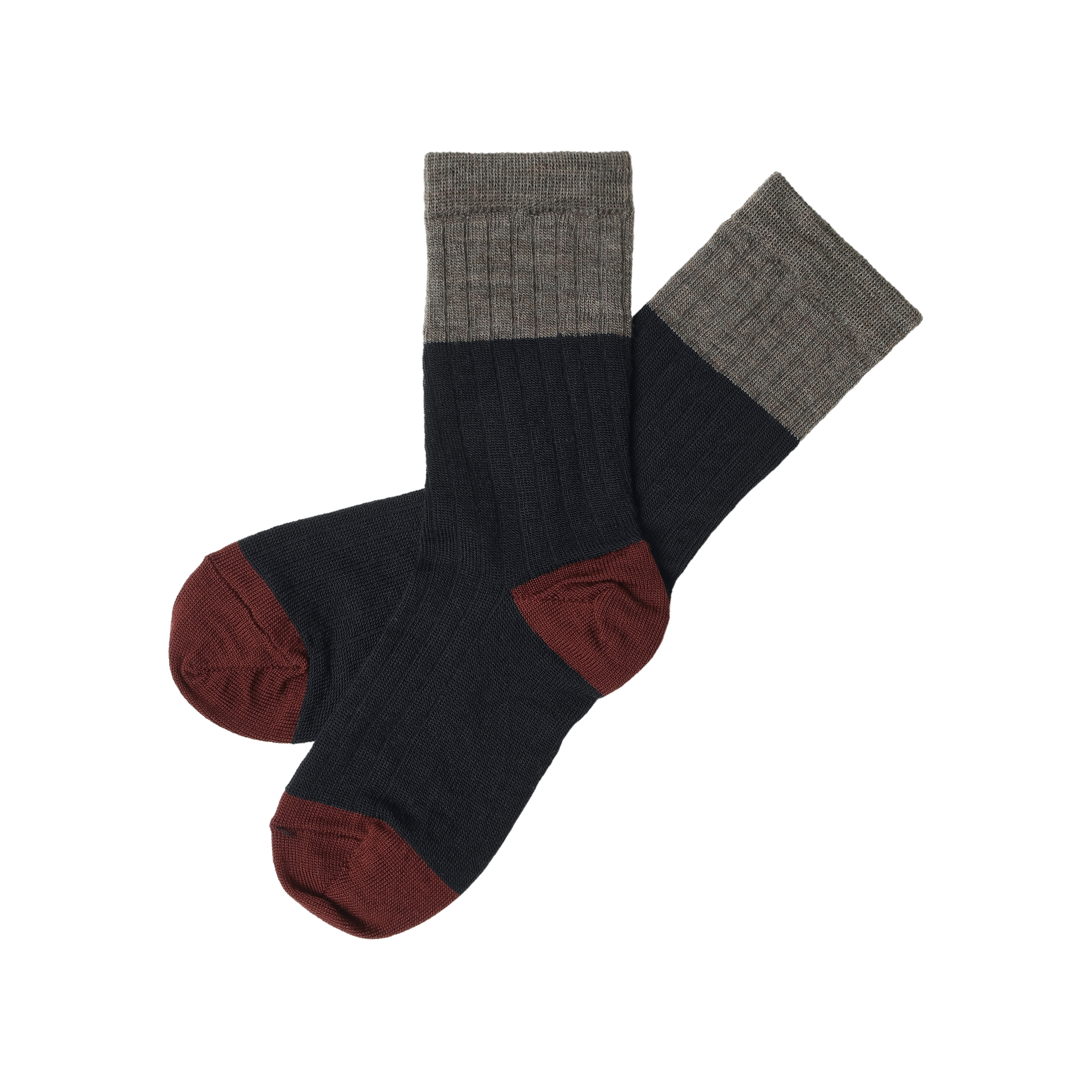 Colour Block Socks – dark navy