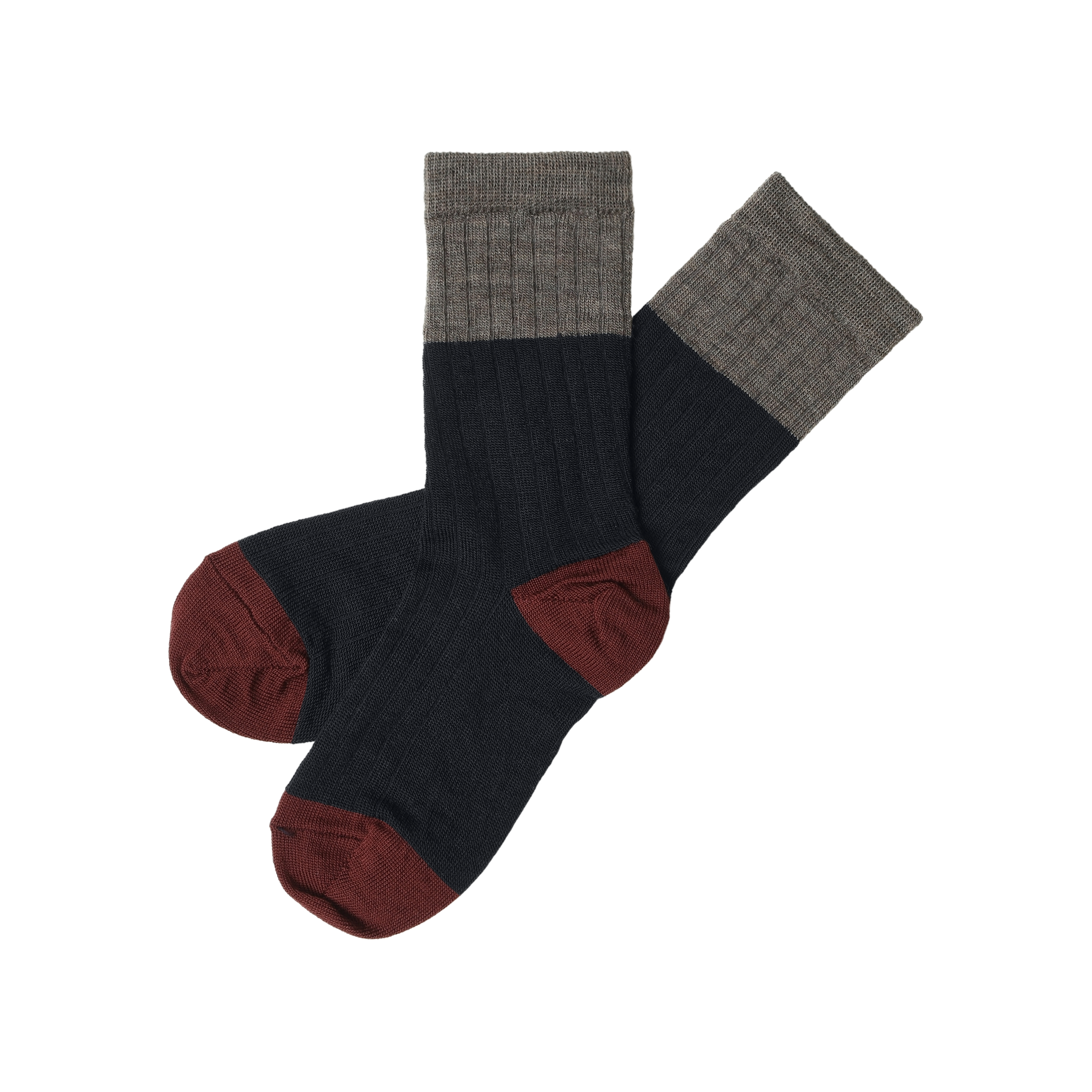 Colour Block Socks – dark navy