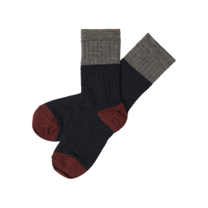 Colour Block Socks – dark navy