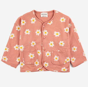 Baby Little Flower Buttoned Sweatshirt