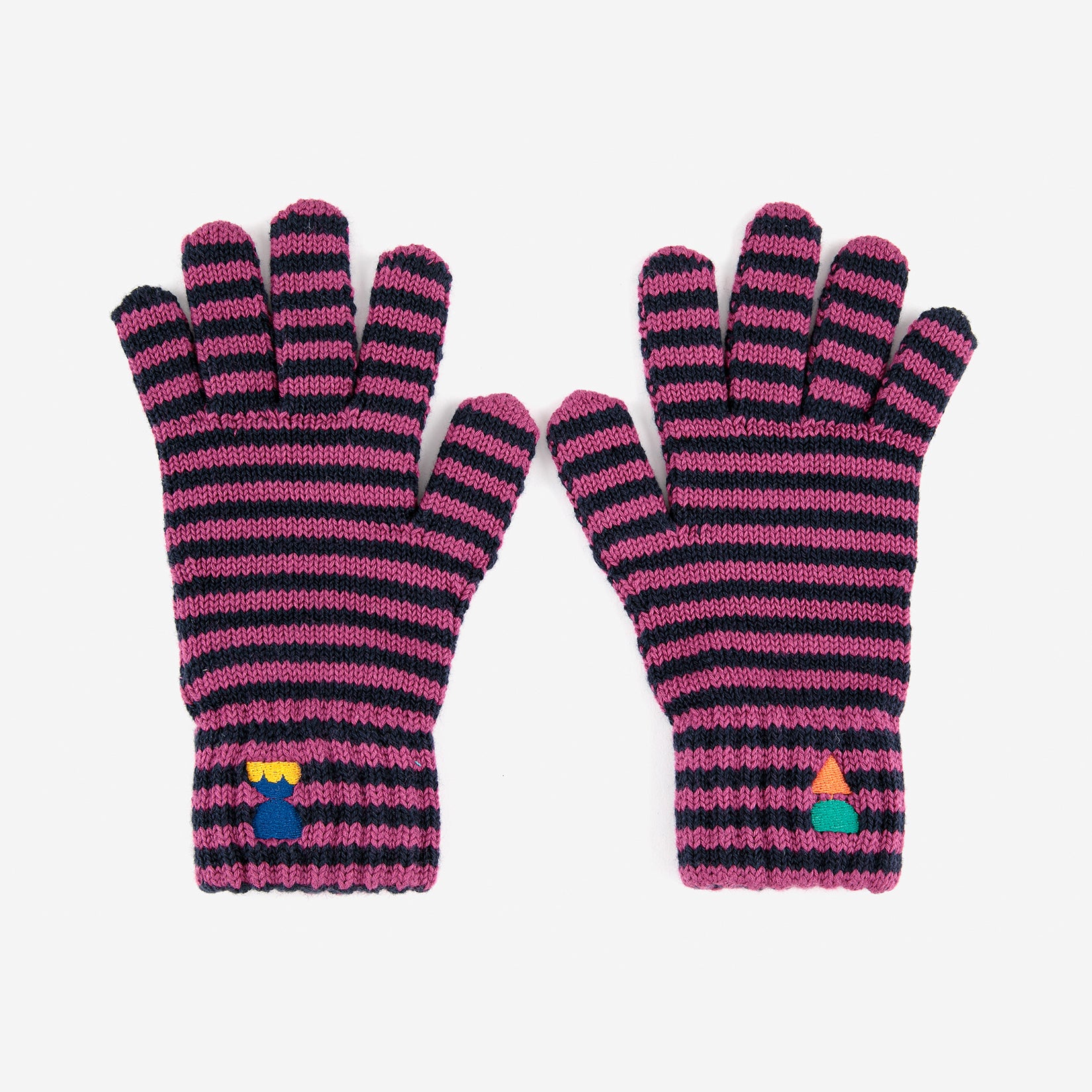 Funny Friends Striped Knitted Gloves