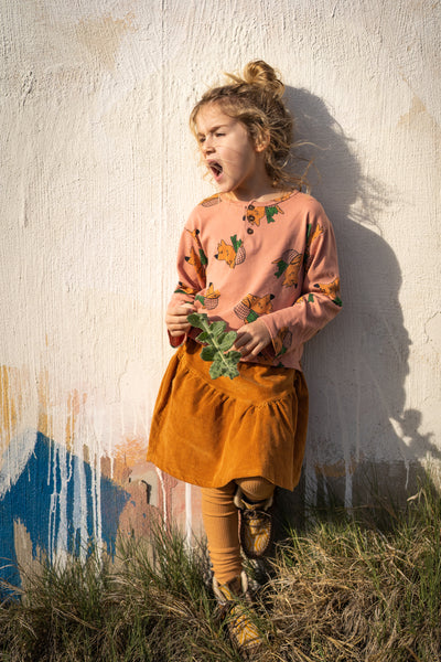 Tree Embroidery Skirt – honey