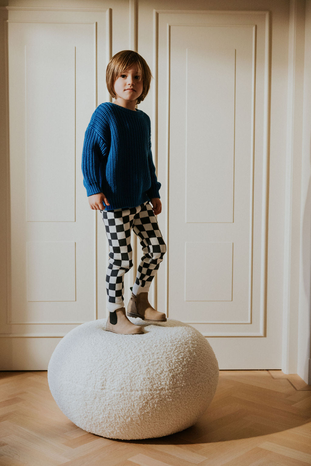 Chunky Knitted Sweater – royal blue