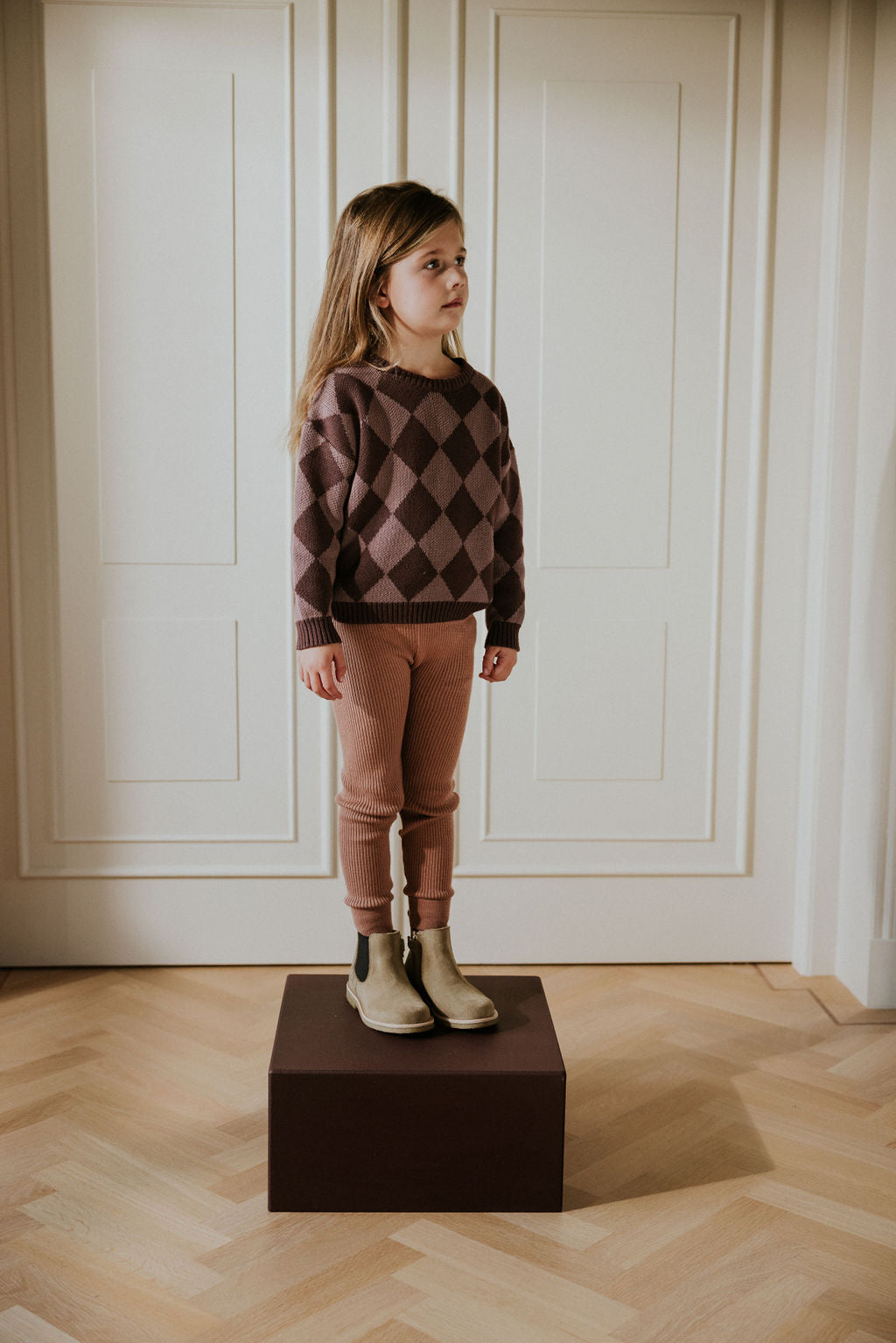 Knitted Leggings Fine Rib – vintage pink