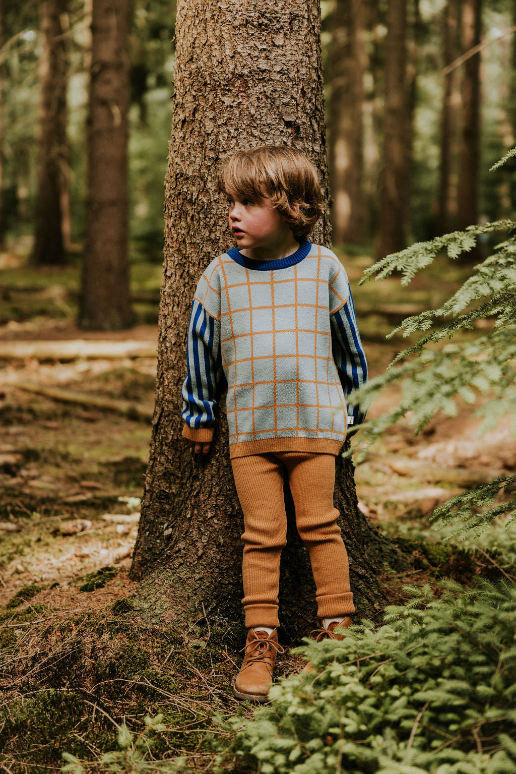Knitted Leggings Fine Rib – almond