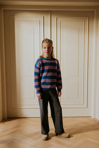 Stripes Knitted Sweater – cotton candy