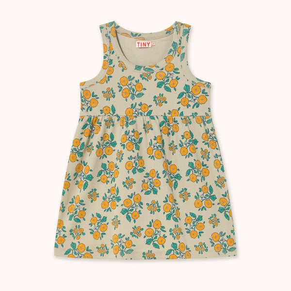 Flowers Rib Dress – dark vanilla