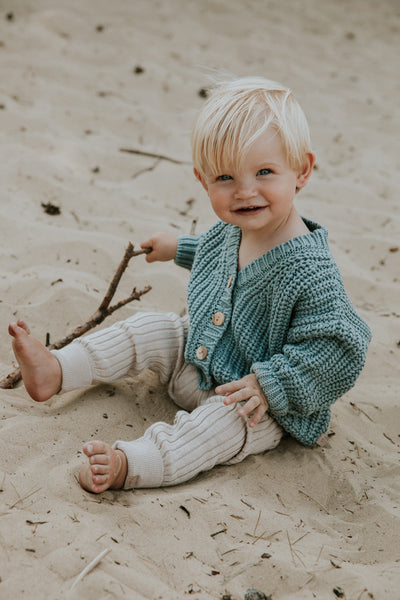 Chunky Knitted Cardigan – ocean