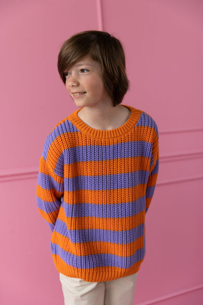 Chunky Knitted Sweater – Happy Stripes