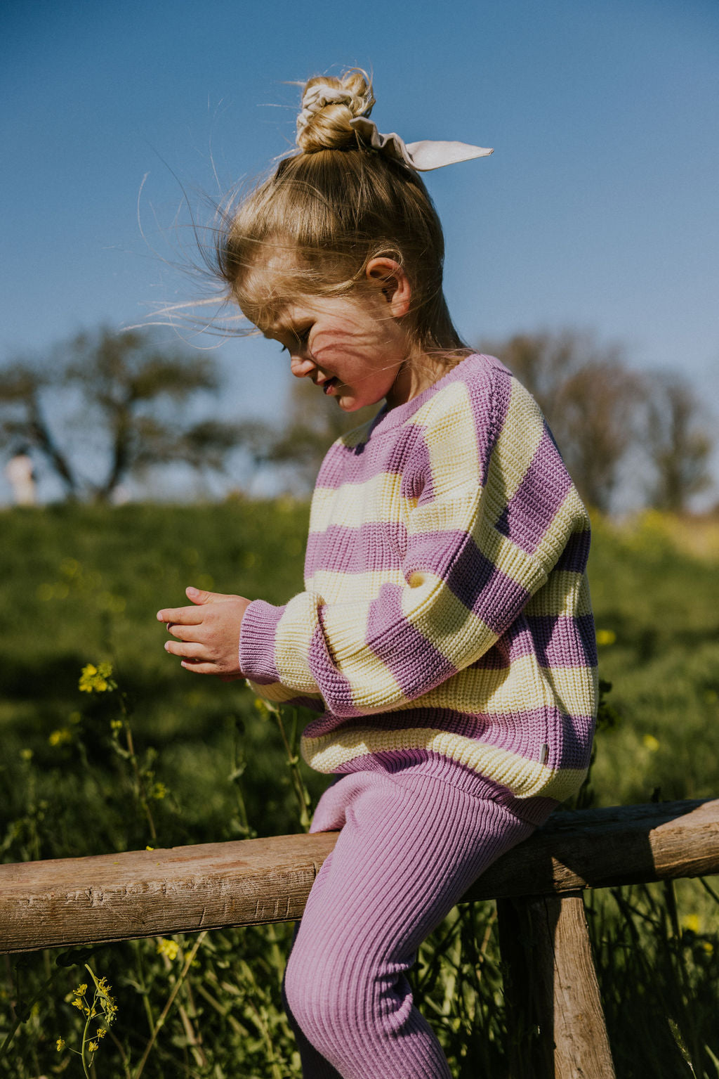Stripes Knitted Sweater – Ice Cream