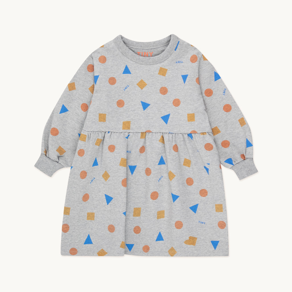 Geometric Dress – medium grey heather